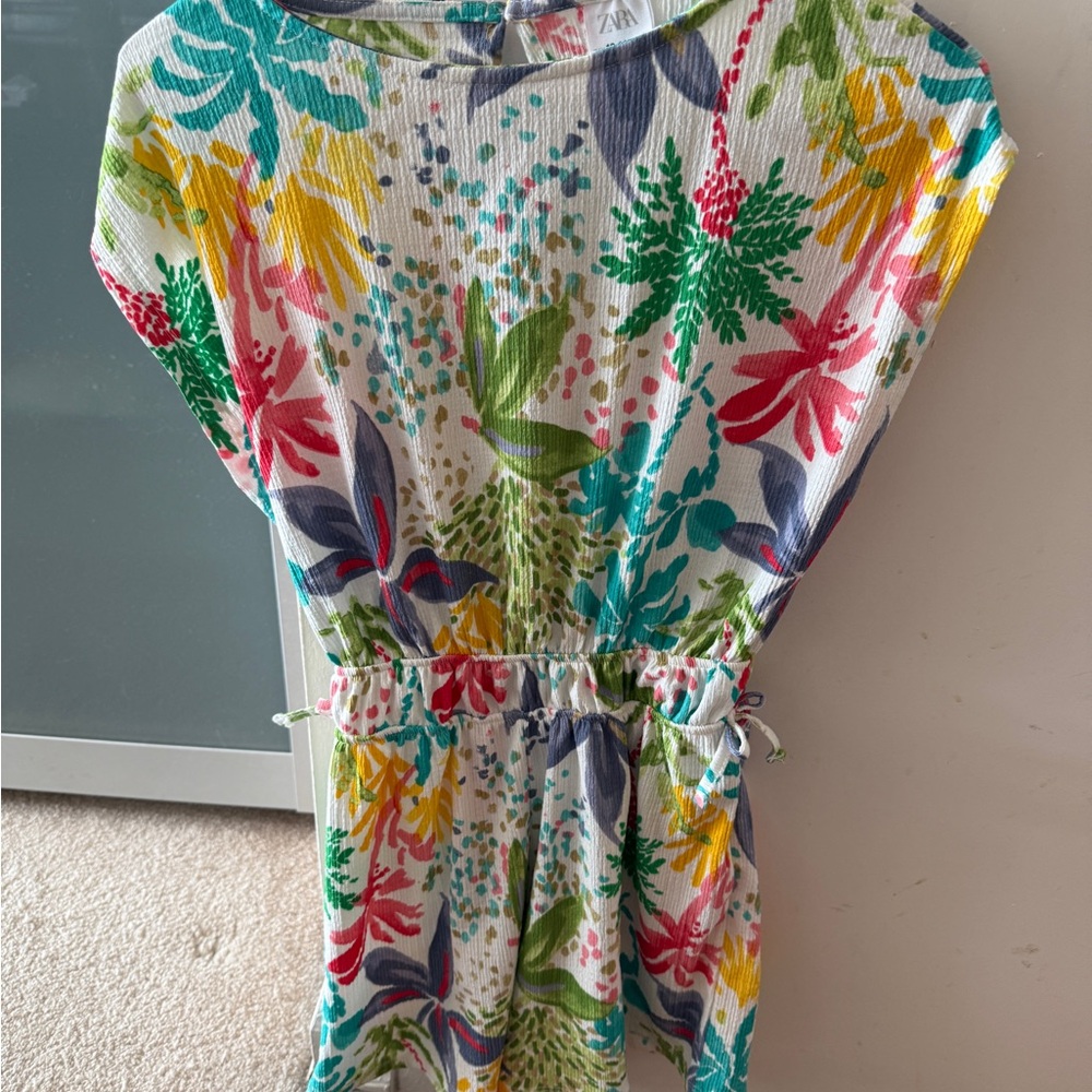 Zara girls’ Multicolor Floral romper